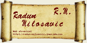 Radun Milosavić vizit kartica